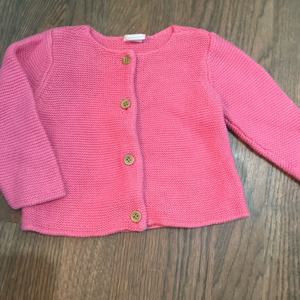 H&M Pink Cardigan Sweater Baby Girl Size 4-6 Months